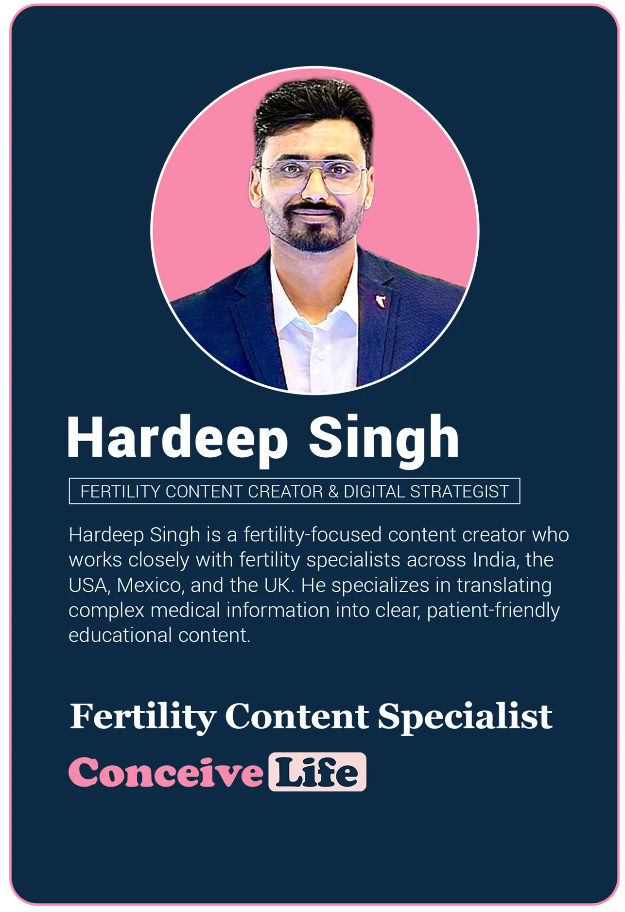 Hardeep Singh, Fertility Educator & Digital Health Strategist