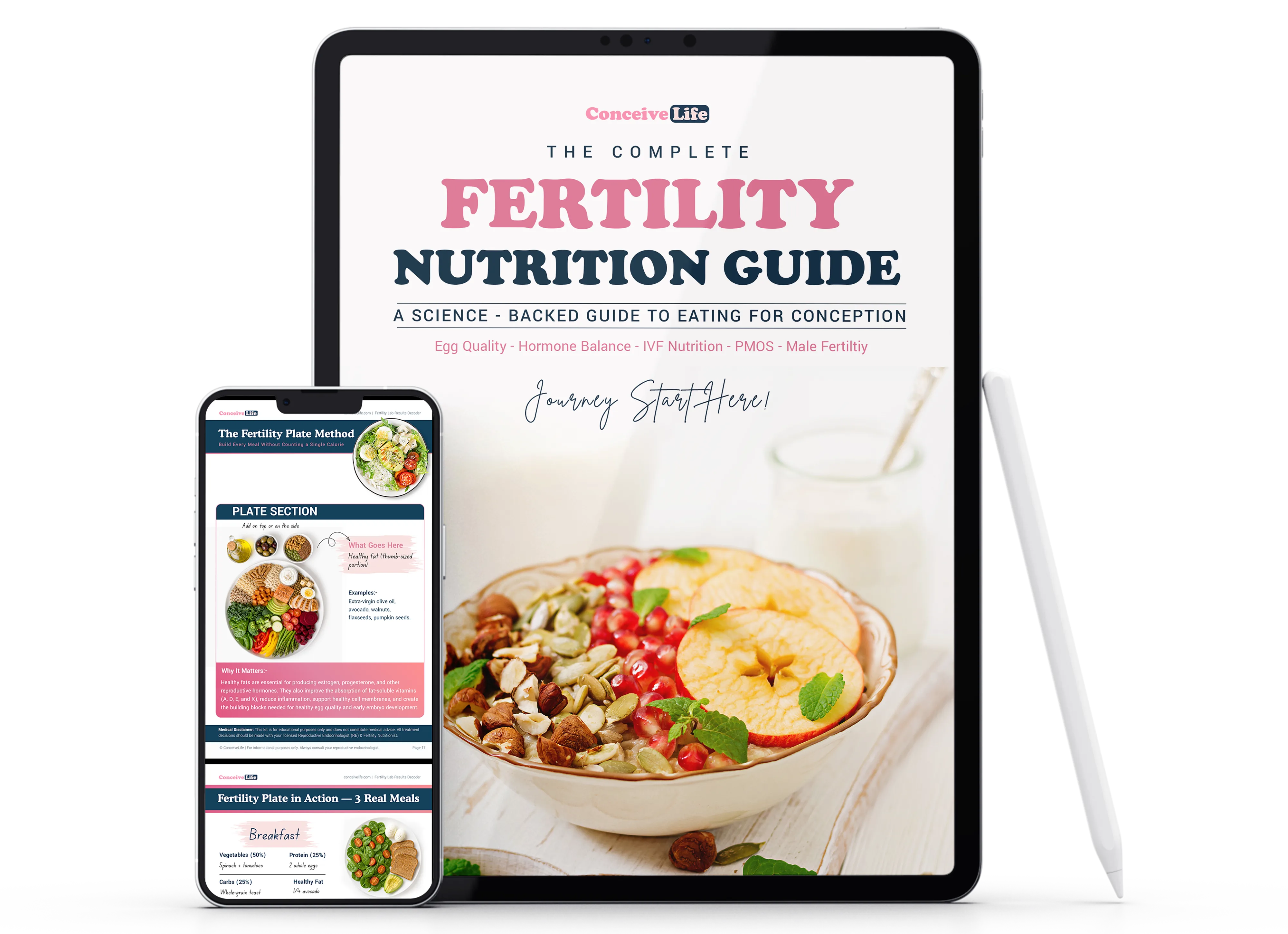 Nutrition for Fertility – Conceive Life fertility eBook cover