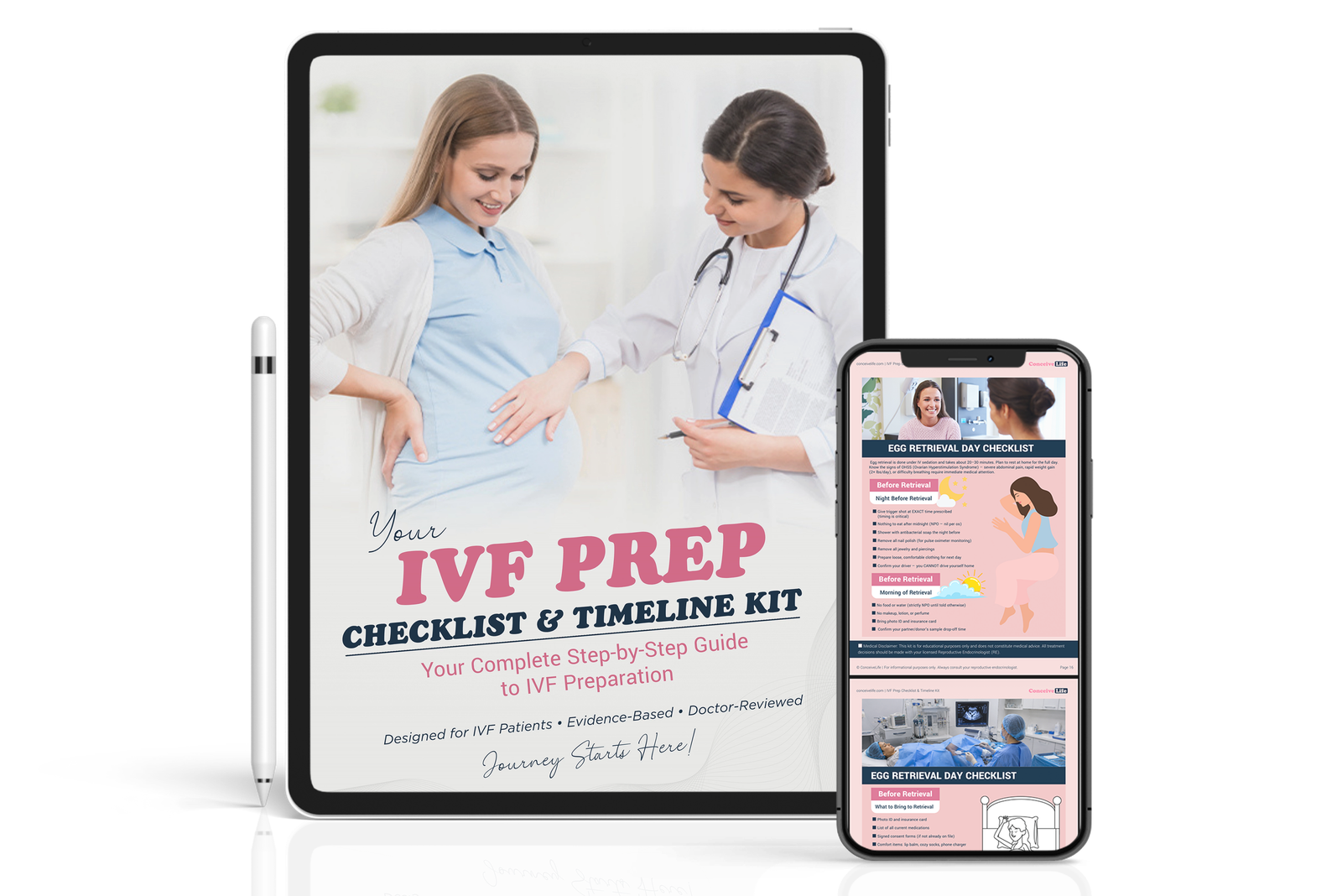 IVF Prep Checklist & Timeline fertility eBook cover