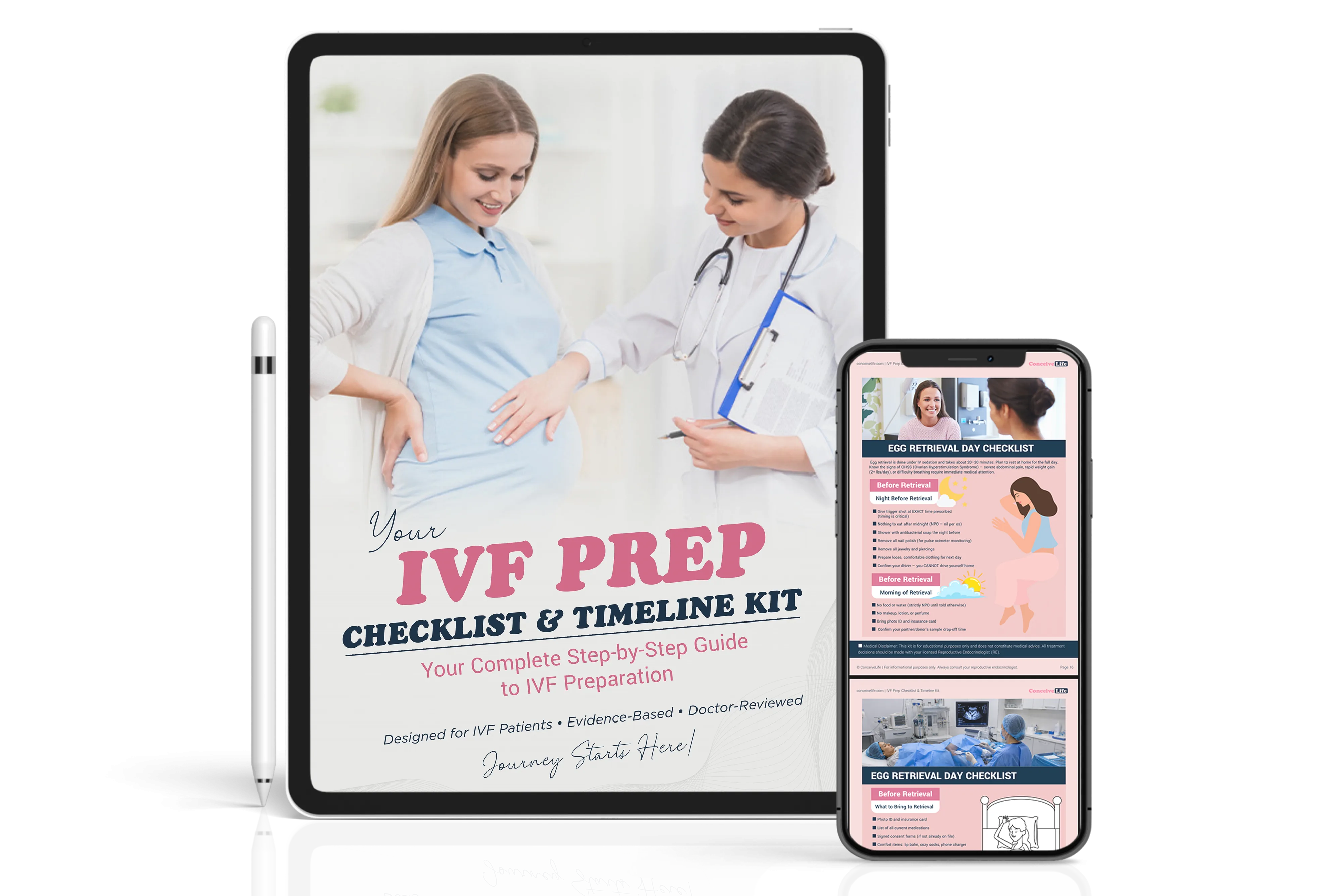 IVF Prep Checklist & Timeline Kit – Conceive Life fertility eBook cover