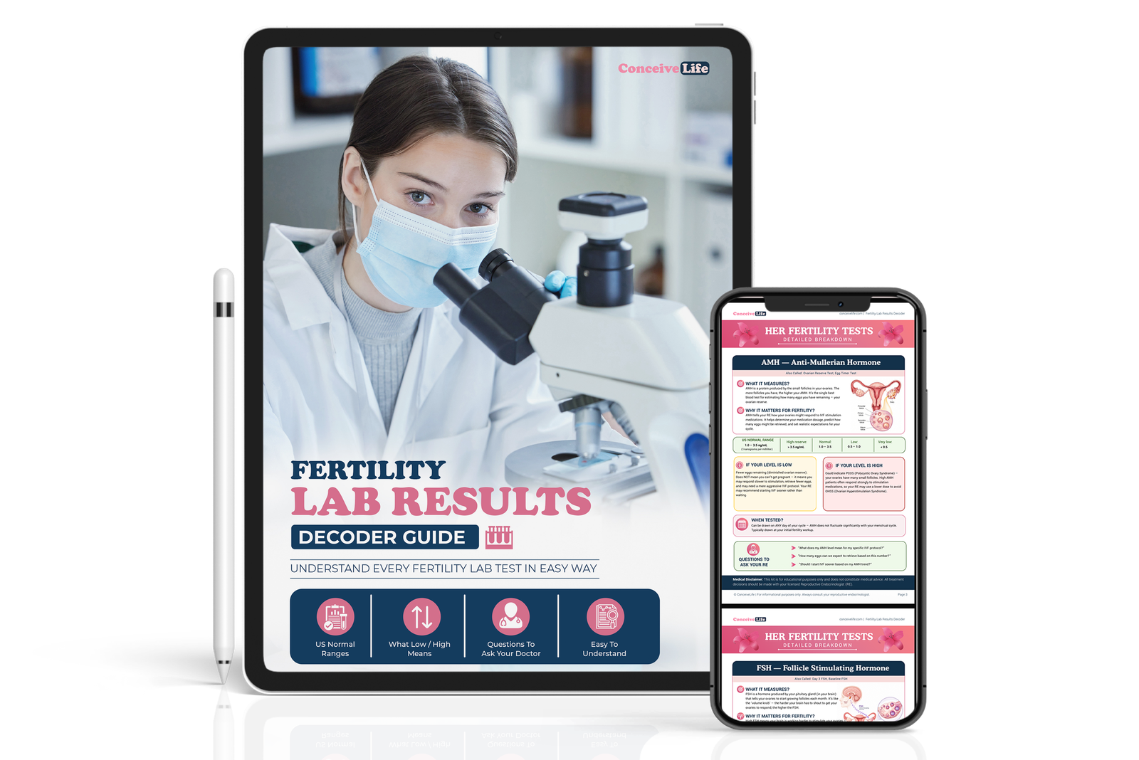 Fertility Lab Results Decoder Guide fertility eBook cover